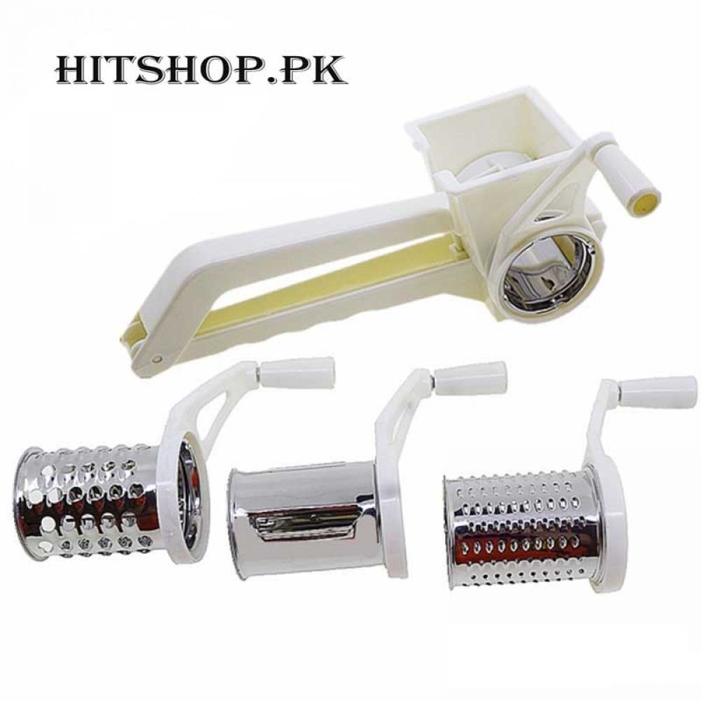 3in1 Fackelmann Hand Held Rotary Multifunctional Grater Set